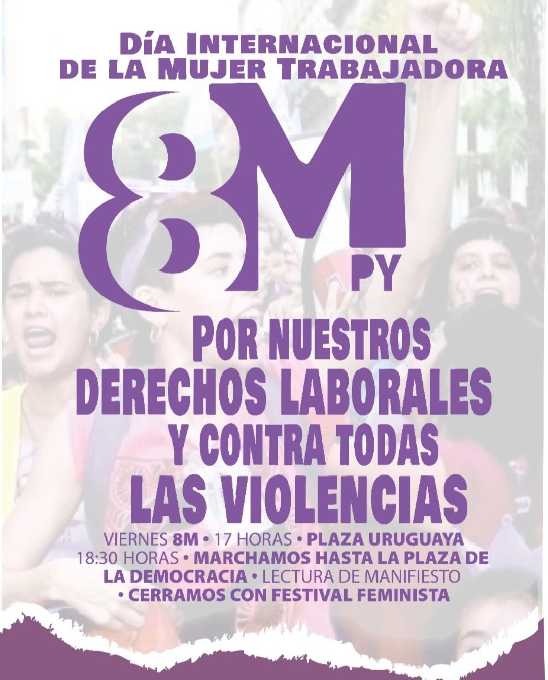 ¡SUMATE A LA MARCHA POR EL DÍA DE LA MUJER TRABAJADORA!