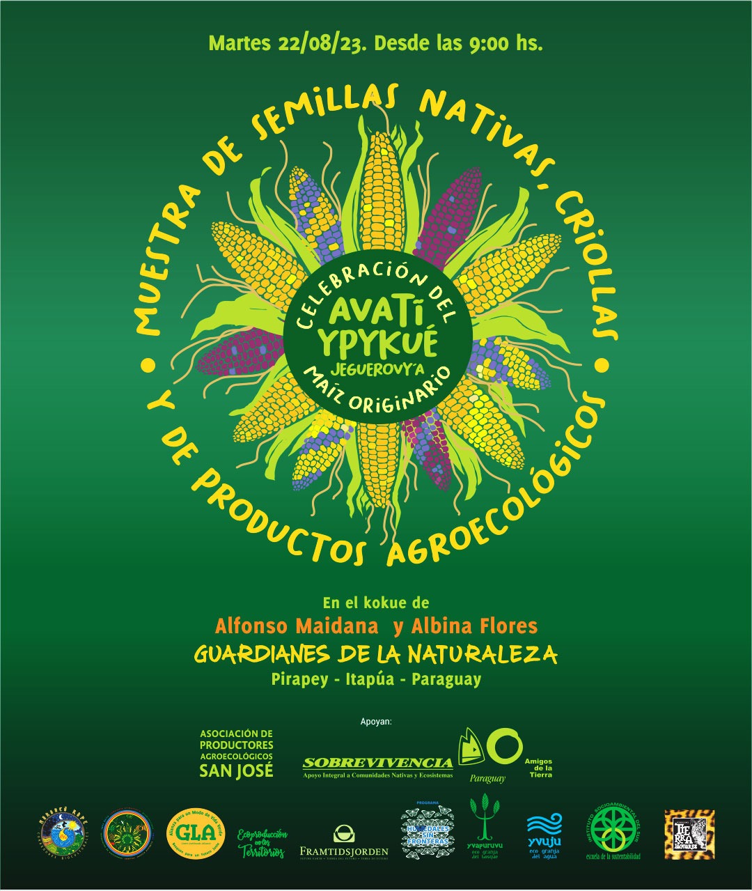 Celebrando el maíz originario, yendo al rescate y la puesta en valor de las semillas nativas y criollas del Paraguay.