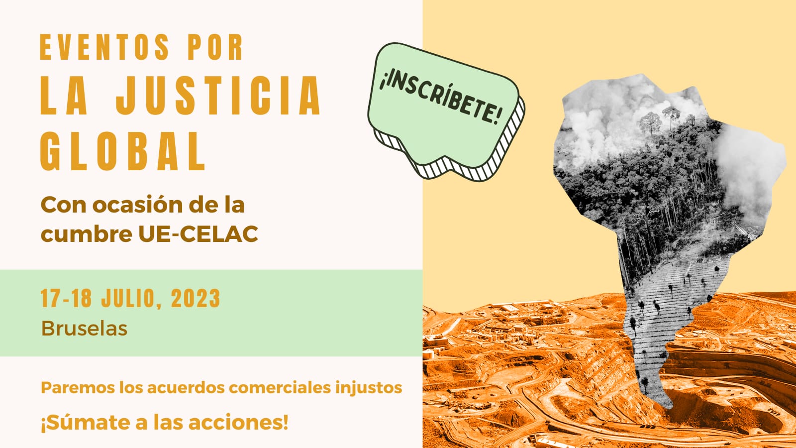 Paren los acuerdos de comercio injustos – Únanse a las acciones en torno a la cumbre UE-América Latina y el Caribe 